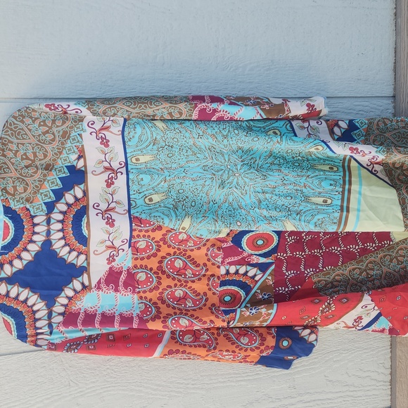 Cabi Boho Patchwork Festival Kimono Wrap Bias Slip Bold Fairy Floral Medium Y2k - Picture 5 of 5